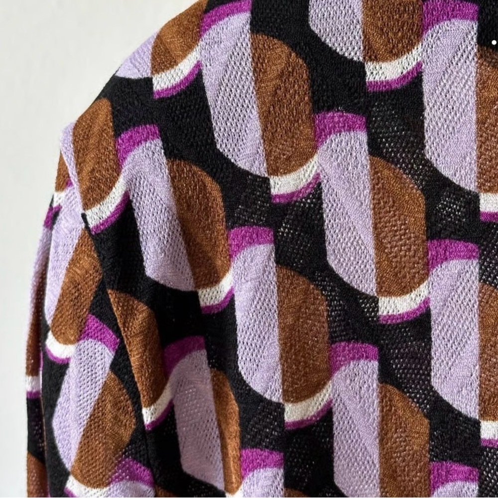 Worthington Geometric Patterned Top - Lavendar, B… - image 2